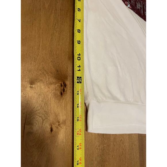 Naughty Nice Sweatshirt White with Red & Silver Sequins Sz XS Christmas Holiday - Picture 7 of 10